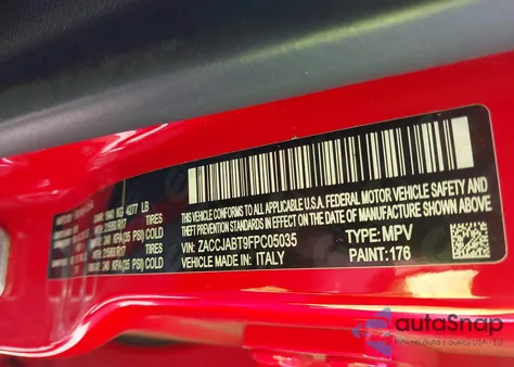 2015 Jeep Renegade Latitude from USA, damaged, VIN ZACCJABT9FPC05035